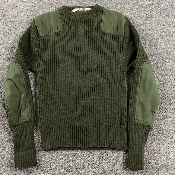 Mitts Nitts Other - Vintage Commando Sweater Service Wool Men's 40 Green Ribbed Military